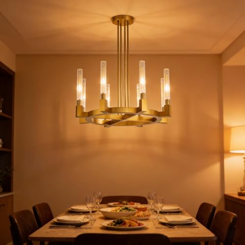 48 Inch Gold Candle Wagon Wheel Chandelier