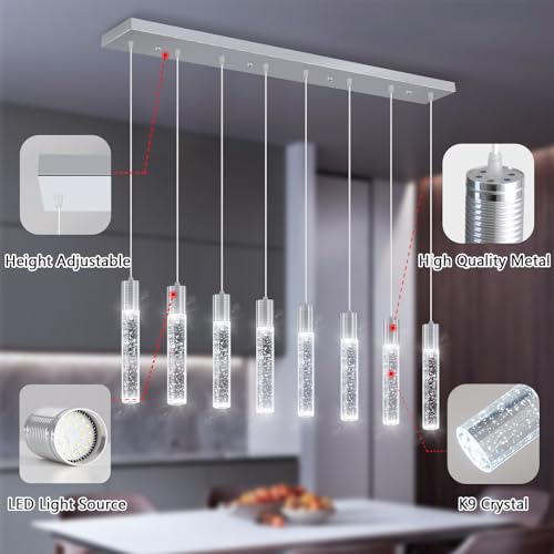 Modern Crystal Chandeliers LED Flush Mount Ceiling Chandeliers for Living Room High Ceiling Entrance Foyer Lobby Bedroom Gold