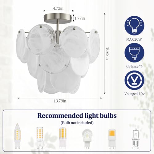 Glass Ceiling Light Fixture