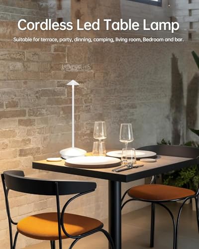 Portable LED Cordless Lamp Table Light 2 Pack