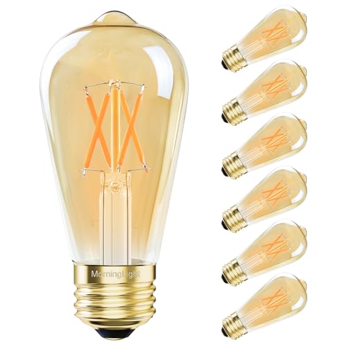 Dimmable ST58 LED Edison Bulbs 40W Equivalent (6 Count)