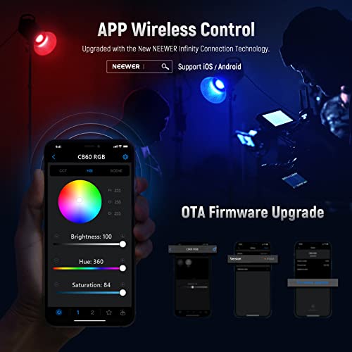 CB60 RGB 70W LED Video Light with App Control