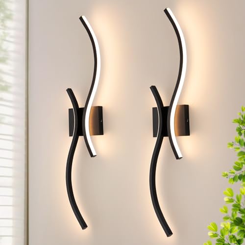 Modern LED Wall Sconce Set of Two