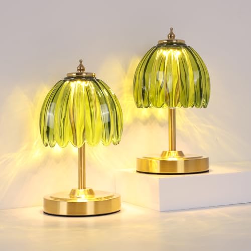 Set of 2 Tulip Table Lamp with 5200mAh Battery & Touch Control (2 Count)