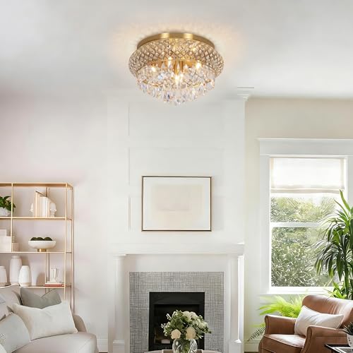 19.5'' Crystal Brass Chandelier
