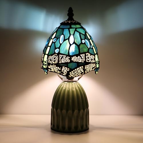 Stained Glass Mushroom Table Lamp 12.5 Inch