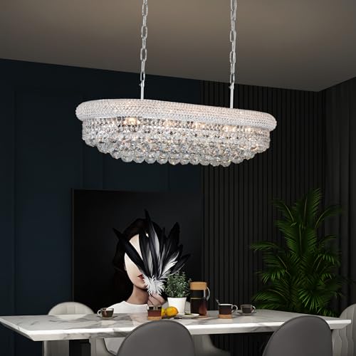 Chrome Crystal Chandeliers for Dining Room