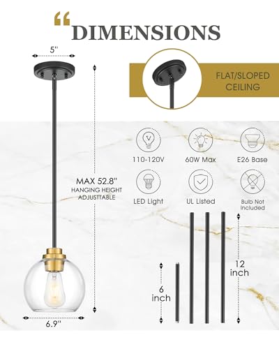 Pendant Lights Kitchen Island 2 Pack (2 Count)
