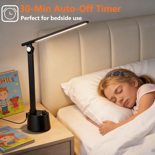Desk Lamp for Home Office (Matte Black)