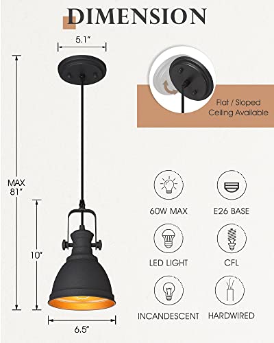 Black Industrial Pendant Lights Kitchen Island