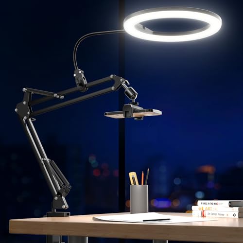 10" Ring Light with Overhead Phone Mount for Content Creation