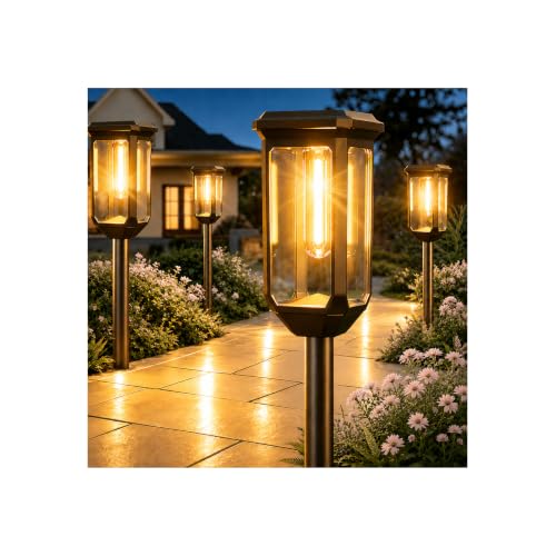 Solar Pathway Lights Outdoor 4 Pack (4 Count)