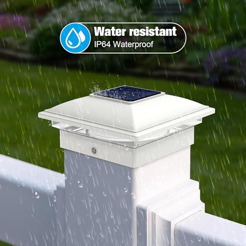 White Solar Post Cap Lights (4 Count)