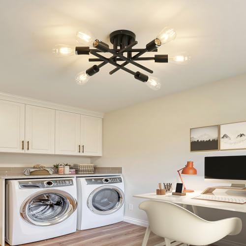 6 Lights Semi Flush Mount Ceiling Light Fixture 2 (2 Count)