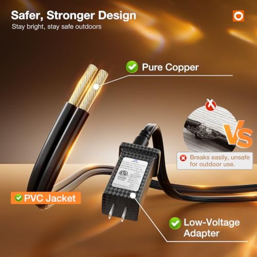 100FT Outdoor String Lights G40 LED Remote Dimmable Waterproof