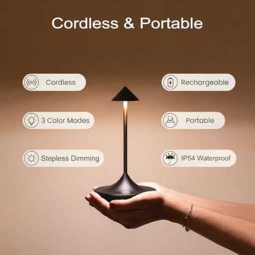 Rechargeable Cordless Table Lamp (2 Count)