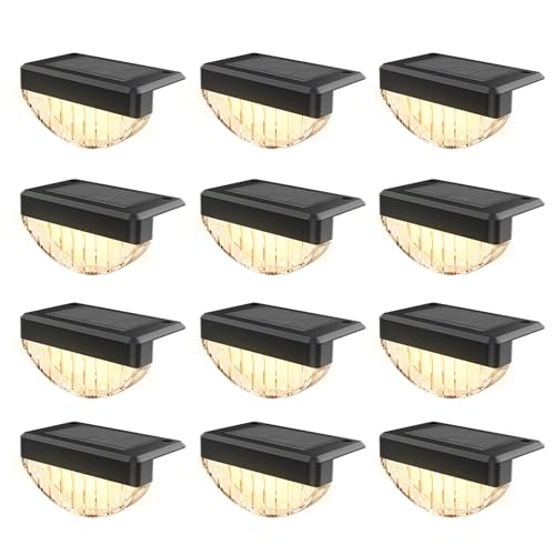 12 Pack Solar Deck Lights Outdoor