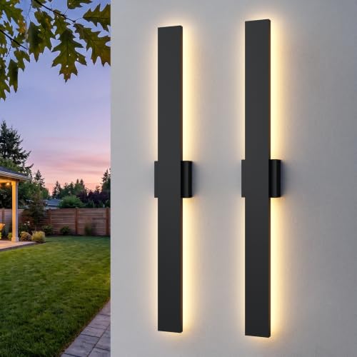 2 Pack LED Outdoor Wall Lights Dimmable (39.3in)