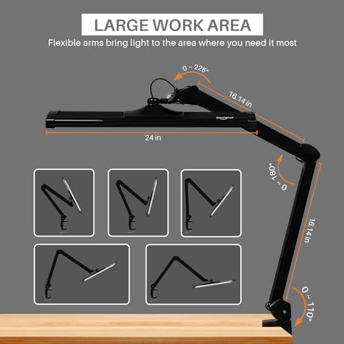 24 Inch LED Architect Desk Lamp with Clamp
