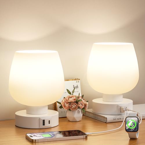 Touch Table Lamp for Nightstand Set of 2 (2 Count)