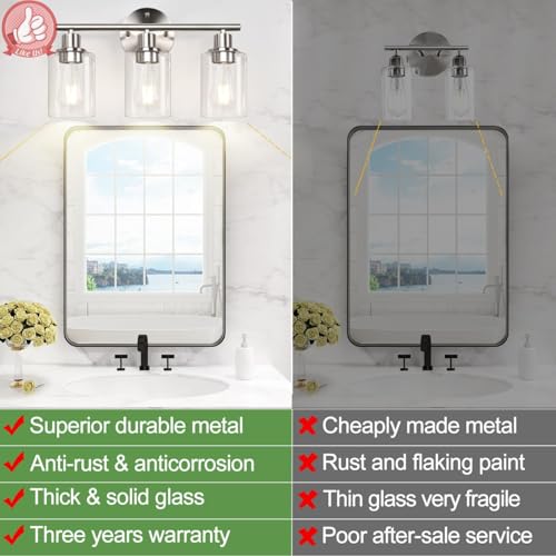 3 Light Bathroom Light Fixtures