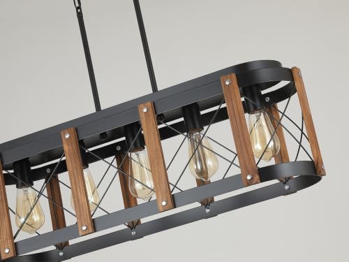 Rustic Farmhouse Wood Kitchen Island Lighting