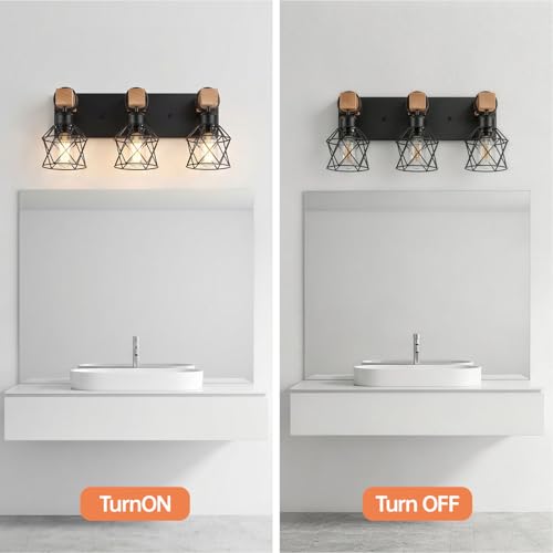 3 Light Farmhouse Vanity Light Fixture