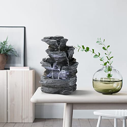 Indoor Water Fountain Tabletop Fountain Stacked Rock w