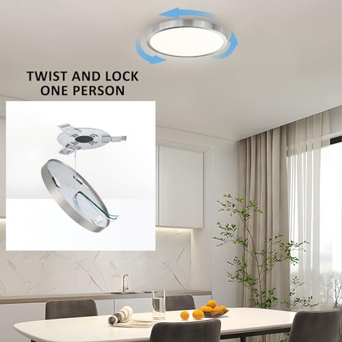 12 Inch Flush Mount LED Ceiling Light Fixture (2 Count)