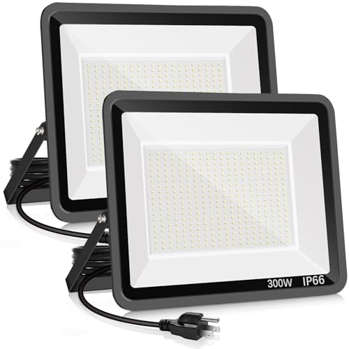 2 Pack 300W LED Flood Light Outdoor (2 Count)