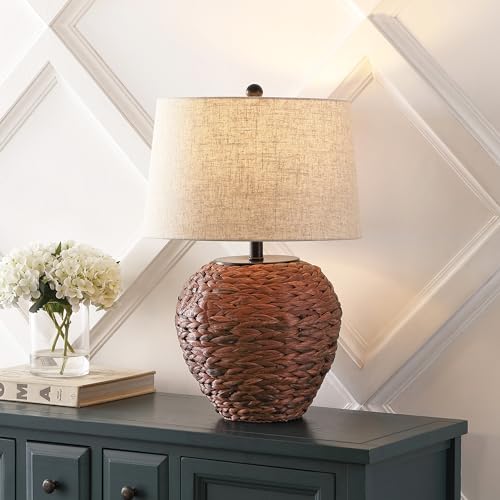 Alaro Table Lamp Woven Water Hyacinth Basket 24.5"