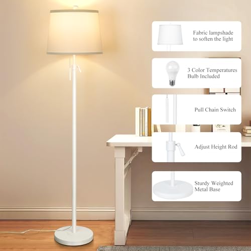 White Floor Lamp for Living Room 55