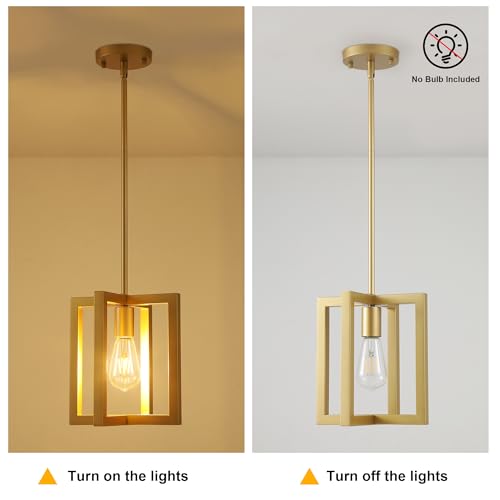 Mini Modern Farmhouse Gold Pendant Lighting for Kitchen Island