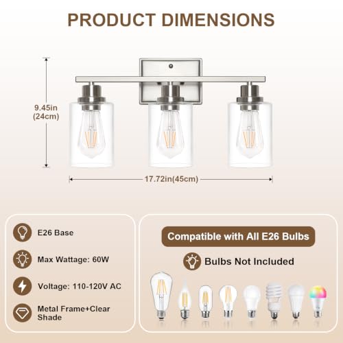 Modern Bathroom Light Fixtures Over Mirror