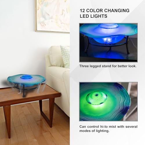 8" Color Changing LED Mist Indoor Tabletop Fountain