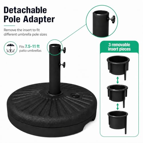 81.5lb Max Capacity Outdoor Patio Umbrella Base