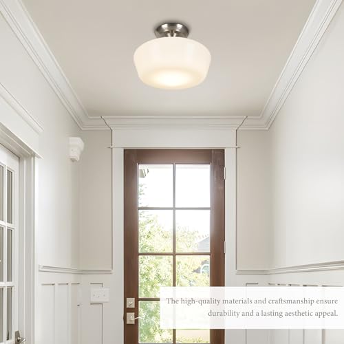 Schoolhouse Style Semi Flush Mount Ceiling Light Fixture