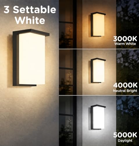 8 Inch Outdoor Wall Light (Black,1 Pack / 8 Inch)