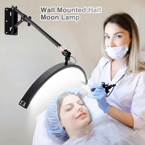 Wall Mount Lash Lamp Half Moon Shaped LED Lash Nail Light Cool