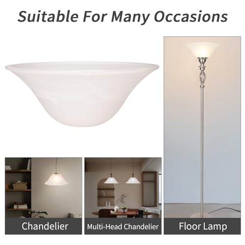 Glass Lamp Shade Replacement for Torchiere Floor Lamps