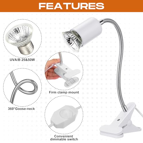 3 Set Reptile Heat Lamp UVA