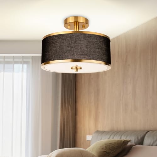 3 Light Semi Flush Mount Ceiling Light Fixture