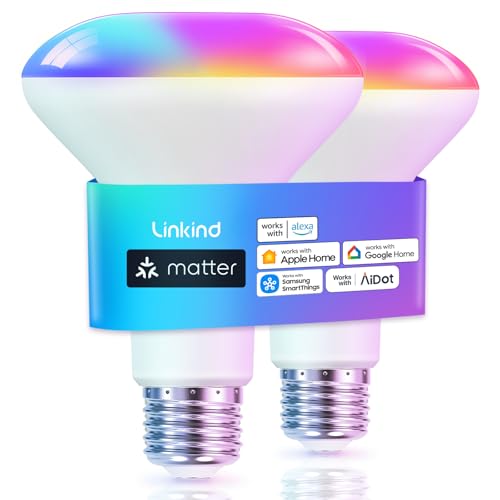 Matter BR30 Smart Light Bulb (2 Count)