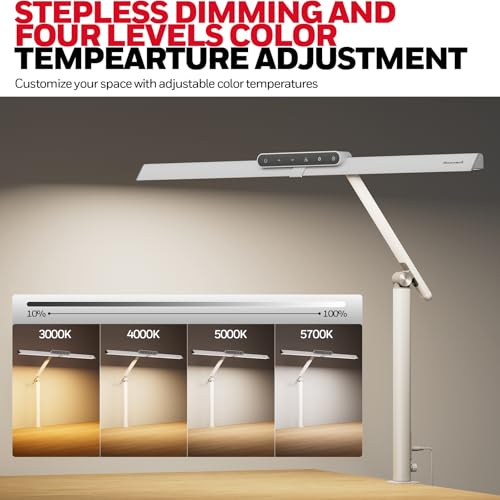 HJ1 Sunturalux LED Clamp Desk Lamp 1200LM for Computer