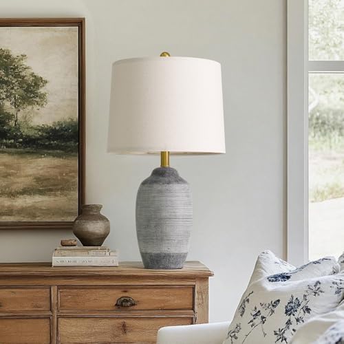 24.5" Vintage Ceramic Table Lamp with 5FT Cord