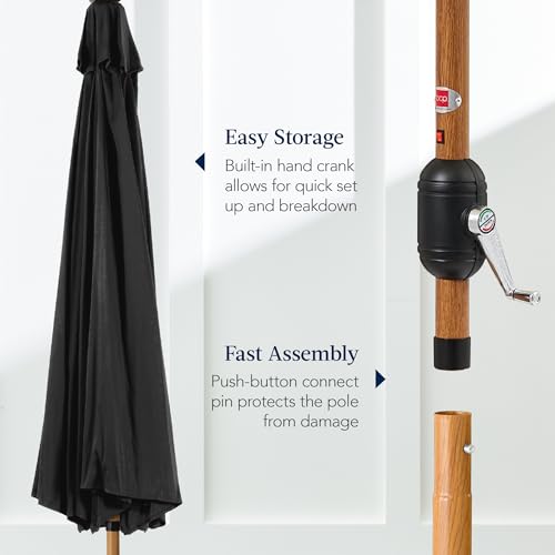 10ft Solar Market Patio Umbrella w