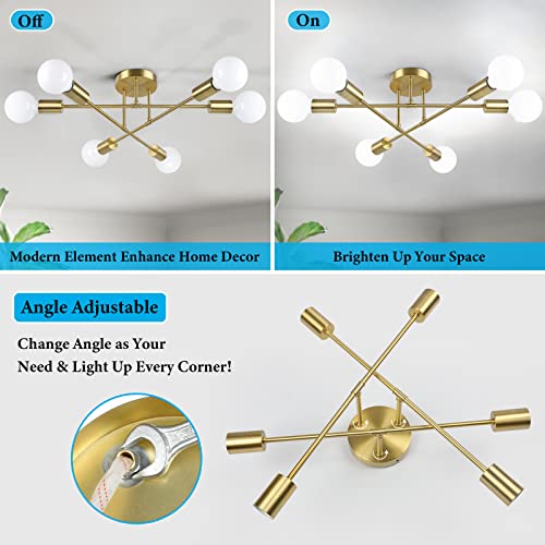 22" Modern Sputnik Chandelier 6