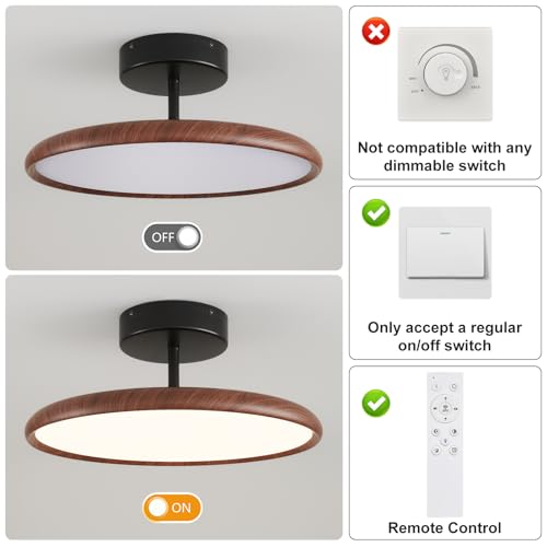 Nordic Semi Flush Ceiling Light