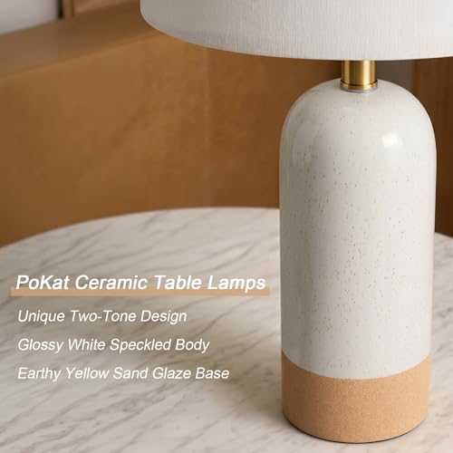 24'' White Ceramic Table Lamps Set of 2 (2 Count)