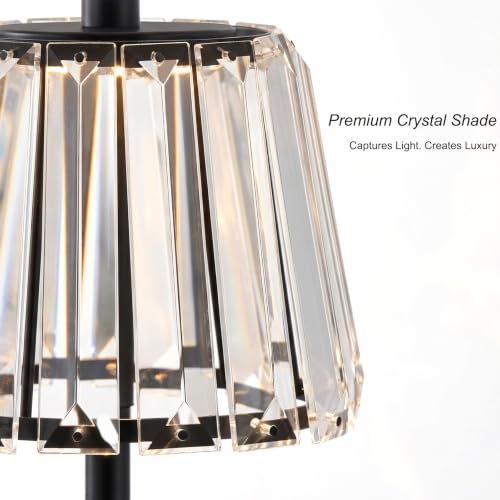13" Small Crystal Cordless Table Lamp